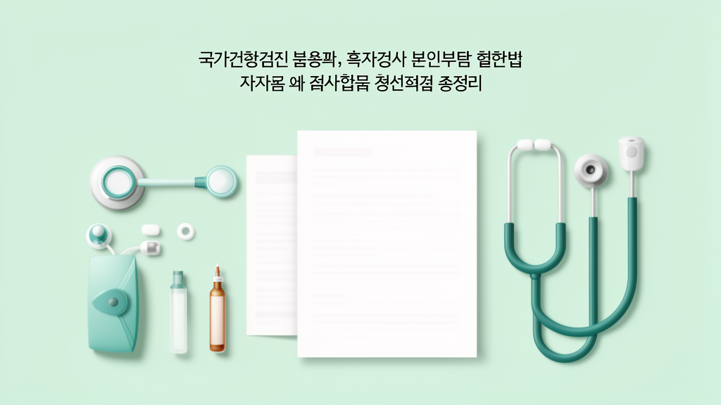 국가건강검진 비용과 추가검사 본인부담 확인법 기준과 검사항목 총정리