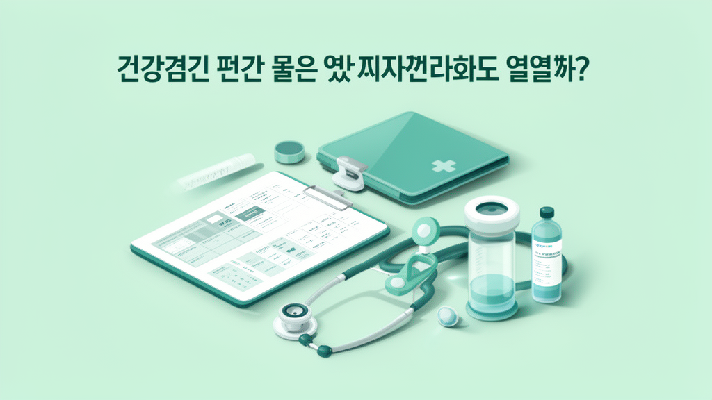 건강검진 전날 물은 언제까지 마셔도 될까?