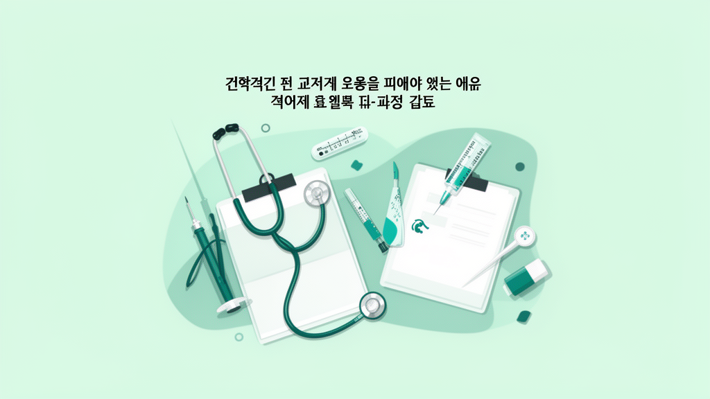 건강검진 전 과격한 운동을 피해야 하는 이유 검사는 어떻게 하나요? 준비·과정·결과